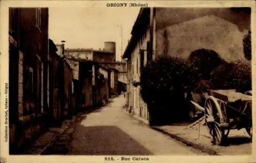 Ak Grigny Lyon Rhône, Rue Caraca