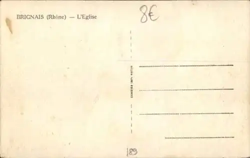 Ak Brignais Rhône, Kirche