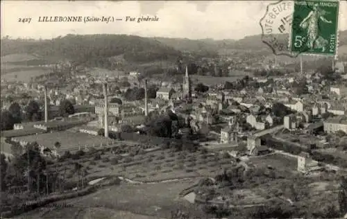 Ak Lillebonne Seine Maritime, Gesamtansicht