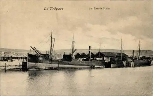 Ak Le Tréport Seine Maritime, Bassin a flot