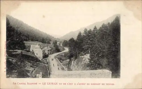 Ak Le Lioran Cantal, vu de l'est a l'ouest en sortant du tunnel