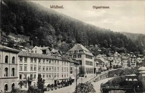 Ak Bad Wildbad im Schwarzwald, Olgastraße