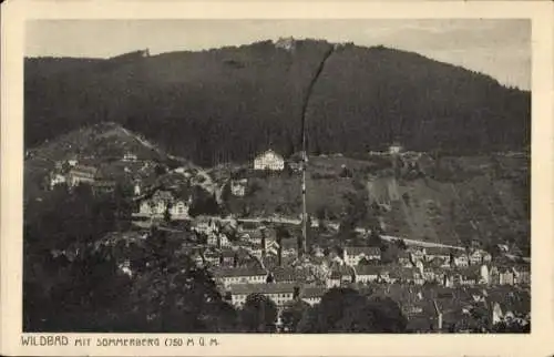 Ak Bad Wildbad im Schwarzwald, Panorama, Sommerberg