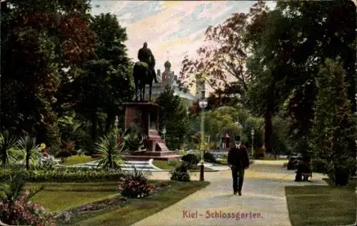 Ak Kiel Schleswig Holstein, Schlossgarten, Denkmal