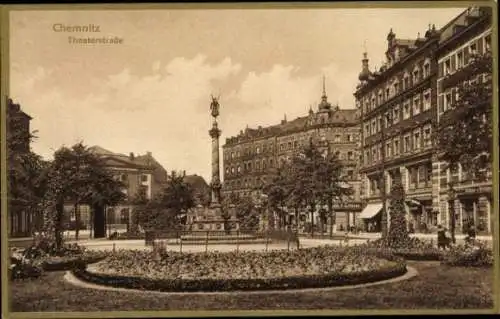 Ak Chemnitz in Sachsen, Theaterstraße