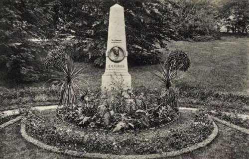 Ak Chemnitz in Sachsen, Denkmal E.Q. Clauss