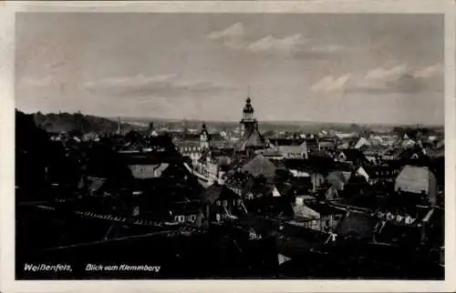 Ak Weißenfels an der Saale, Panorama, Blick vom Klemmberg