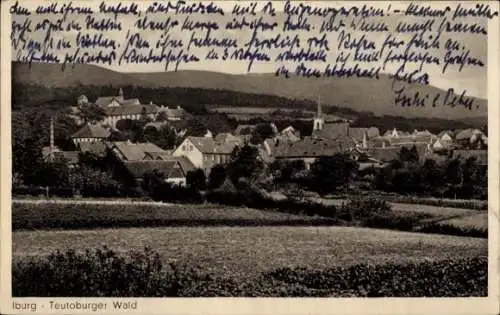 Ak Bad Iburg in Niedersachsen, Panoramaansicht von Ortschaft und Teutoburger Wald