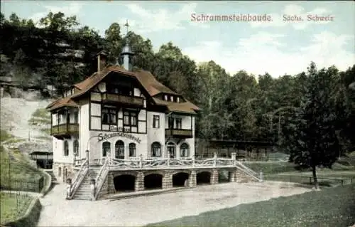 Ak Ostrau Bad Schandau Sächsische Schweiz, Gasthaus Schrammsteinbaude