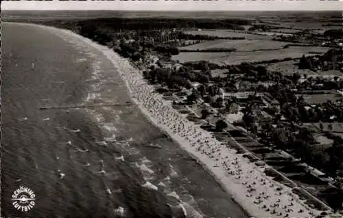 Ak Scharbeutz in Ostholstein, Strand, Fliegeraufnahme