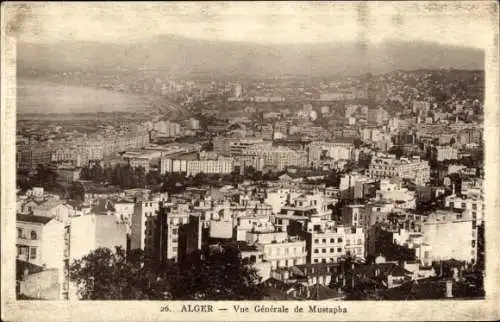 Ak Algier Algier Algerien, Gesamtansicht, Blick von den Höhen von Mustapha