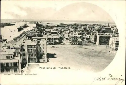 Ak Port Said Ägypten, Panorama