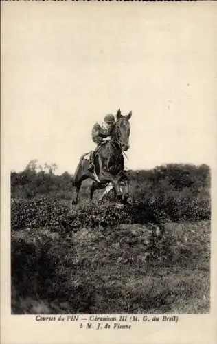 Ak Concours de Pin Orne, Giranium III à M. J. de Vienne