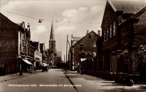 Ak Recklinghausen Süd, Marienstraße, Marienkirche