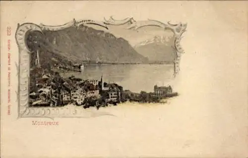 Passepartout Ak Montreux Kanton Waadt Schweiz, Panorama