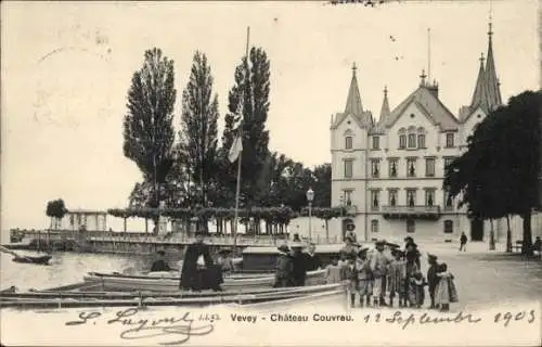 Ak Vevey Kanton Waadt, Chateau Couvreu