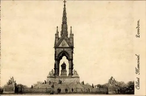 Ak London City England, Albert Memorial