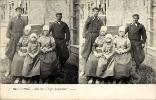 Stereo Ak Marken Nordholland Niederlande, Volkstrachten, Types de pecheurs