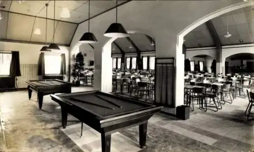 Ak Hilversum Nordholland Niederlande, Interieur Cantine MOK, Billard