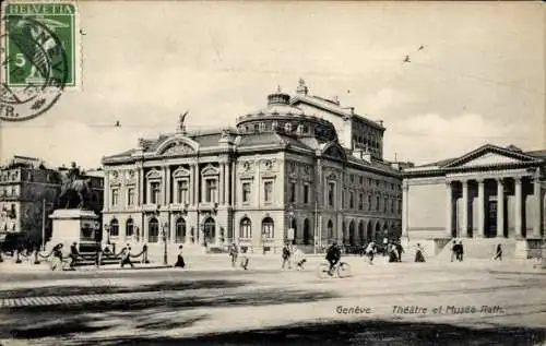 Ak Genève Genf Schweiz, Theater, Musée Rath