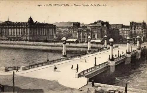 Ak Donostia San Sebastián Baskenland, Neue Zurriola-Brücke