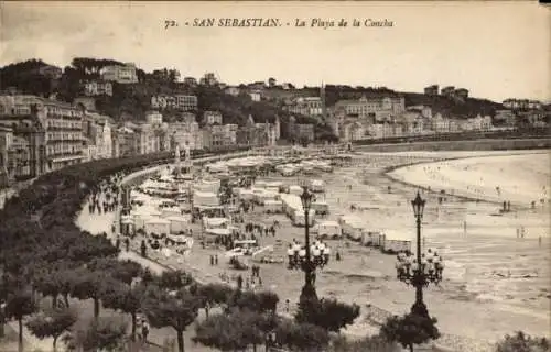 Ak Donostia San Sebastián Baskenland, Playa de la Concha