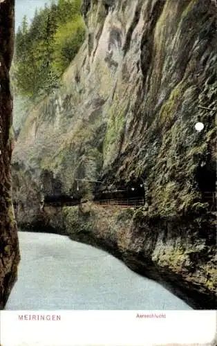 Ak Meiringen Kanton Bern, Gorge de l'Aare, Aareschlucht