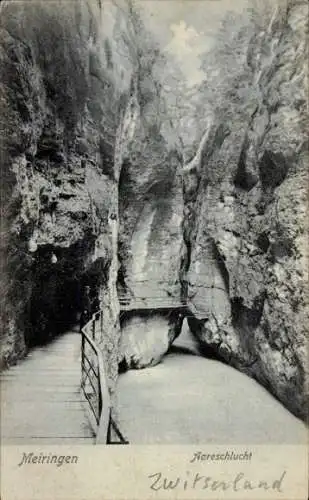 Ak Meiringen Kanton Bern, Aareschlucht