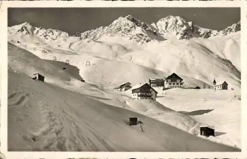 Ak Hochsölden Sölden in Tirol, Berghotel Hochsölden und Haus Maria mit Skilift, Hochsölden, Rotkogel