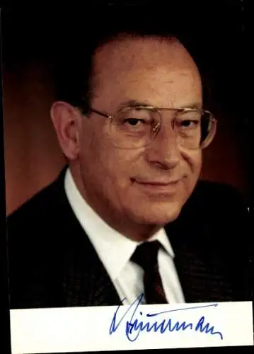 Ak Friedrich Zimmermann, Politiker, Portrait, Autogramm