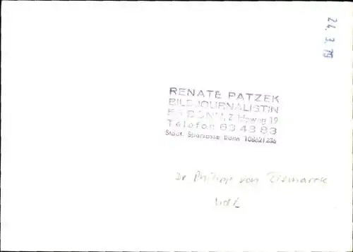 Ak Politiker Philipp von Bismarck, Autogramm