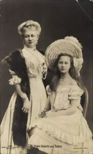 Ak Kaiserin Auguste Viktoria, Prinzessin Luise, Portrait