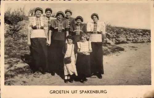 Ak Bunschoten Spakenburg Utrecht Niederlande, Volkstrachten, Gruppenfoto