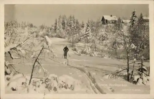 Ak Oslo Norwegen, Tømte, Nordmarken, Skipartie