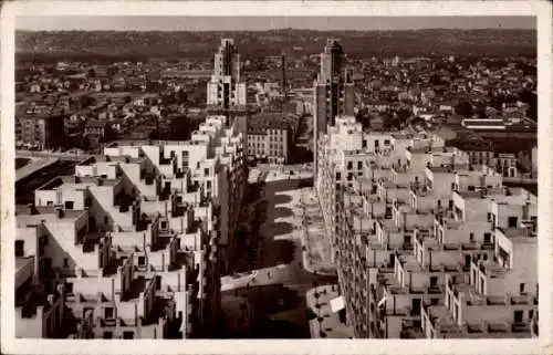 Ak Villeurbanne Rhône, Panorama vom Rathausturm aus aufgenommen