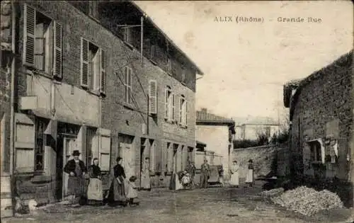 Ak Alix Rhône, Grande Rue