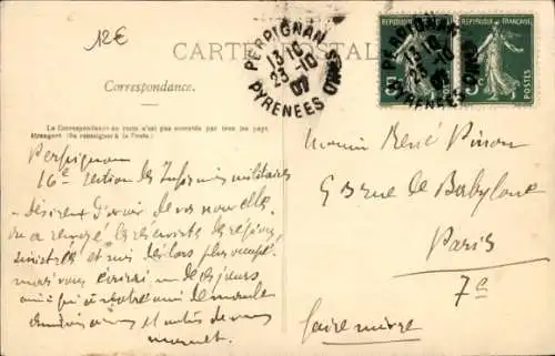 Ak Perpignan Pyrénées Orientales, Place de la Loge