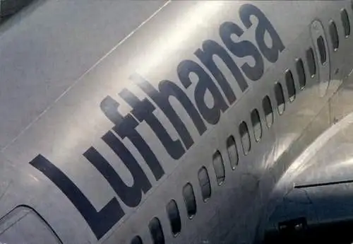 Ak Passagierflugzeug Lufthansa, Boeing 737 300, Detail