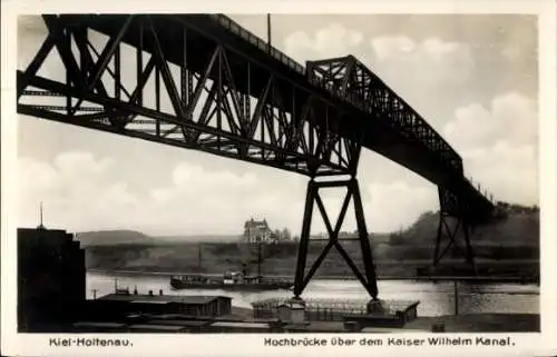 Ak Holtenau Kiel in Schleswig Holstein, Kaiser-Wilhelm-Kanal, Hochbrücke