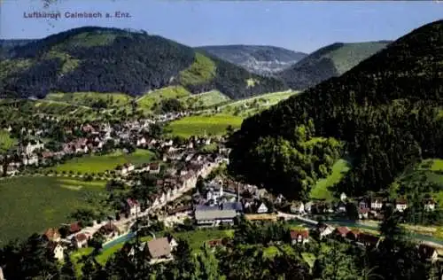 Ak Calmbach Bad Wildbad im Schwarzwald, Panorama