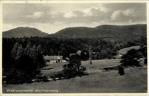 Ak Stadtoldendorf in Niedersachsen, Schützenhaus, Berge, Wälder