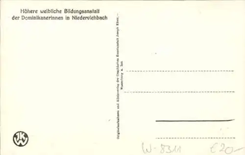 Ak Niederviehbach Niederbayern, Höhere weibliche Bildungsanstalt der Dominikanerinnen, Turnsaal