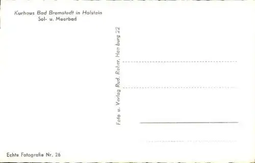 Ak Bad Bramstedt in Holstein, Kurhaus, Eingang, Seitenansicht, Gesamtansicht