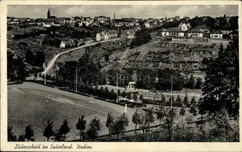 Ak Lüdenscheid im Märkischen Kreis, Stadion, Teilansicht