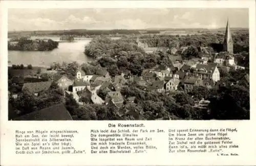 Gedicht Ak Eutin in Ostholstein, Die Rosenstadt von L. Weiss