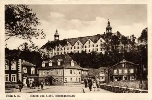 Ak Plön am See Holstein, Schloss, staatliche Bildungsanstalt