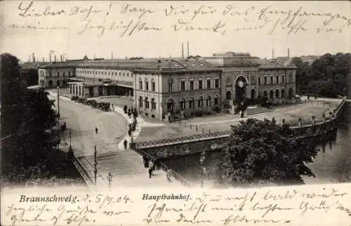 Ak Braunschweig in Niedersachsen, Hauptbahnhof