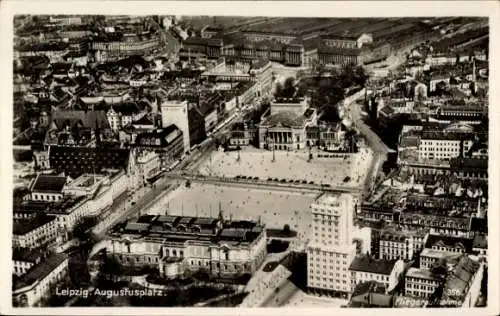 Ak Leipzig in Sachsen, Augustusplatz, Luftbild