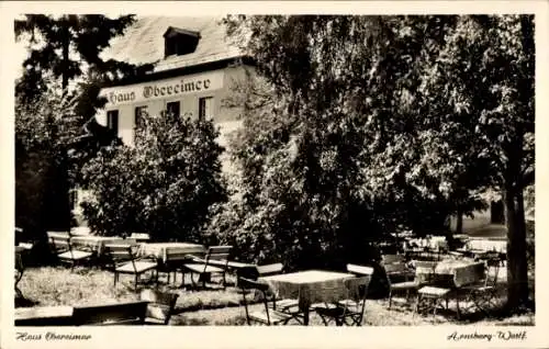 Ak Arnsberg im Sauerland Westfalen, Haus Obereimer, Terrasse