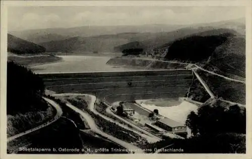 Ak Osterode am Harz, Sösetalsperre, Panorama